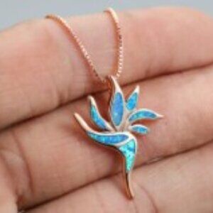 Long Opal Torch Pendant Necklace – 18K Gold Plated | Bold & Beautiful 16" + Ext